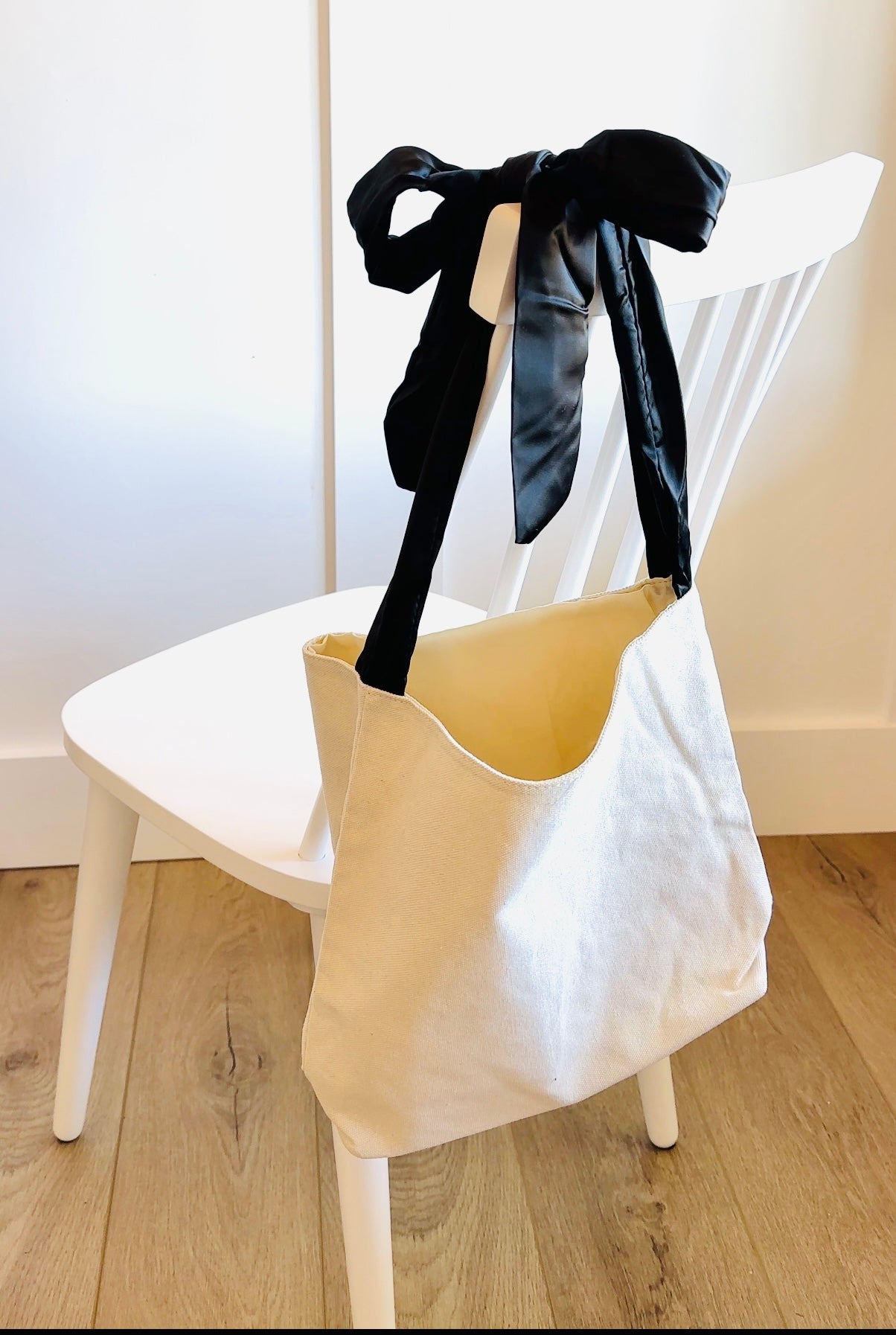 Satin Bow Handle Tote