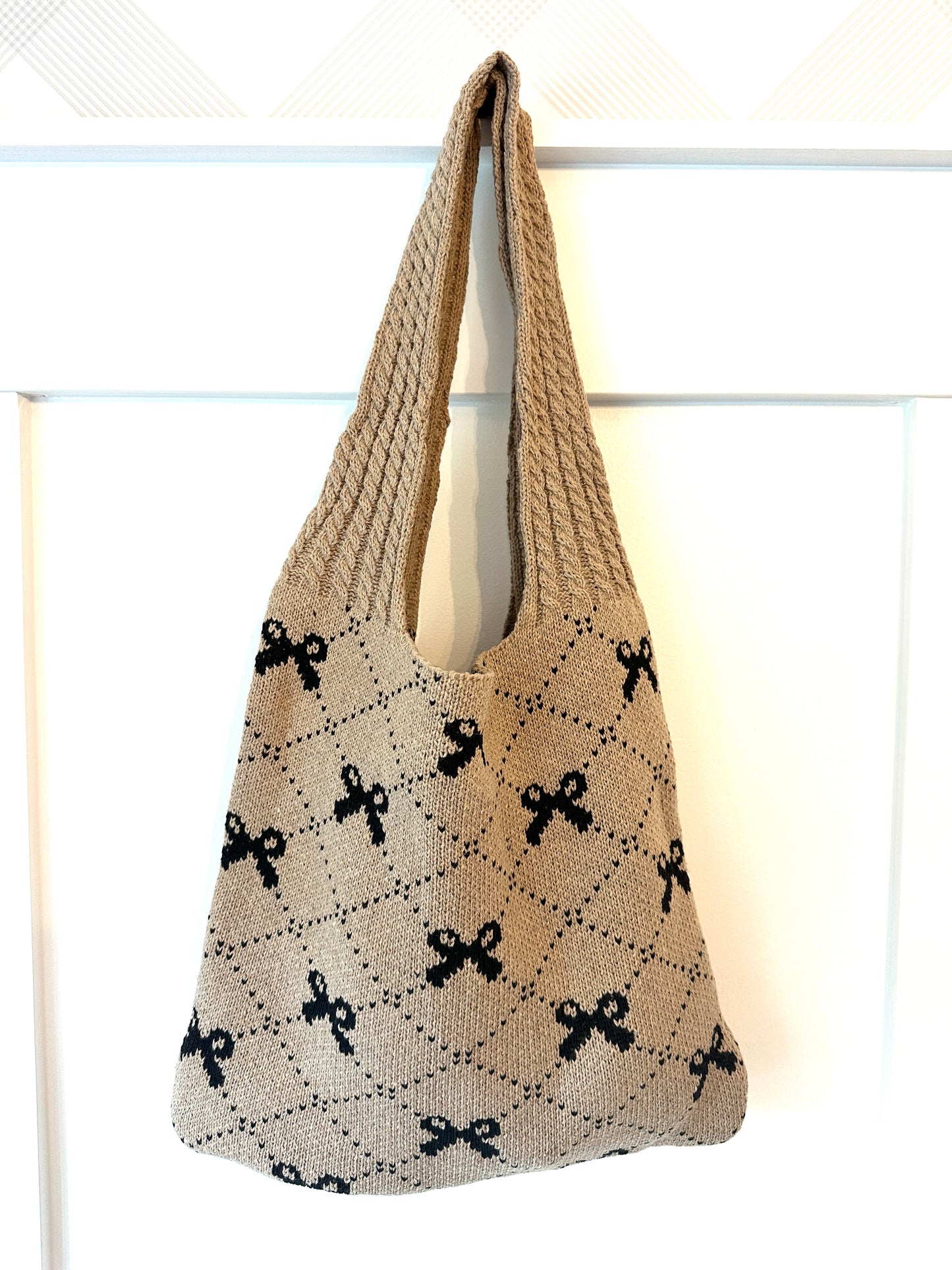 Knit Bow Tote