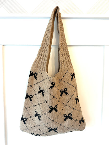 Knit Bow Tote